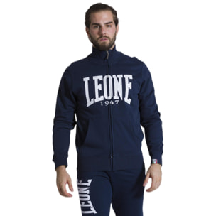 Felpa con collo in piedi e zip da uomo Leone 1947 Apparel