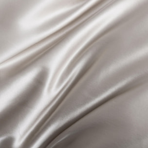 Coppia federe in seta 50x80 cm con zip e volani, fronte in seta morbida e lucente, retro in tencel traspirante, effetto anticrespo e delicata su pelle e capelli, eleganti e confortevoli, ideali per ogni stagione