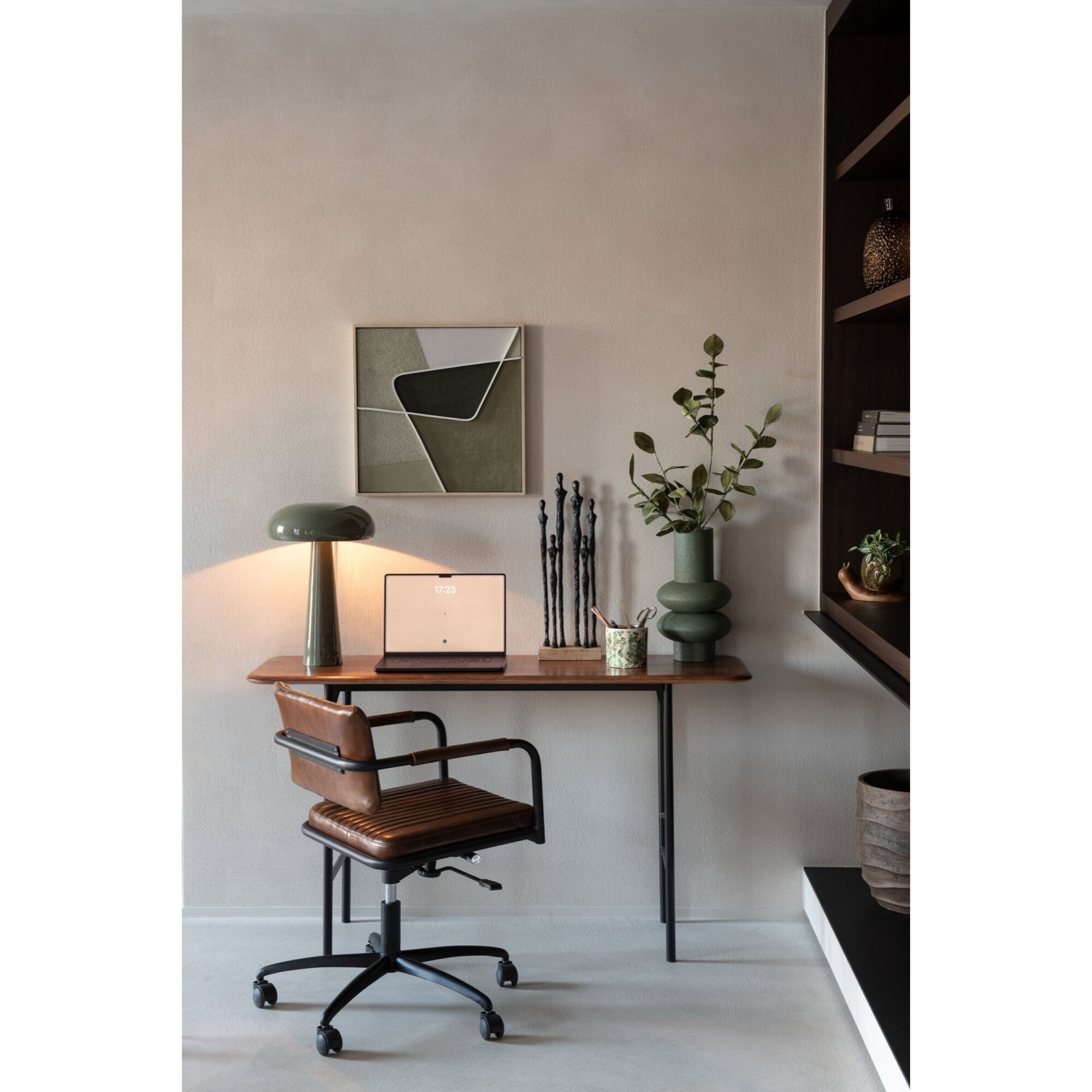 J-Line Vase - métal - vert olive