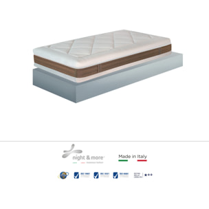 "Summer" H23 cm 90x190 guanciale Memory OMAGGIO sfoderabile Memory Foam a tre strati