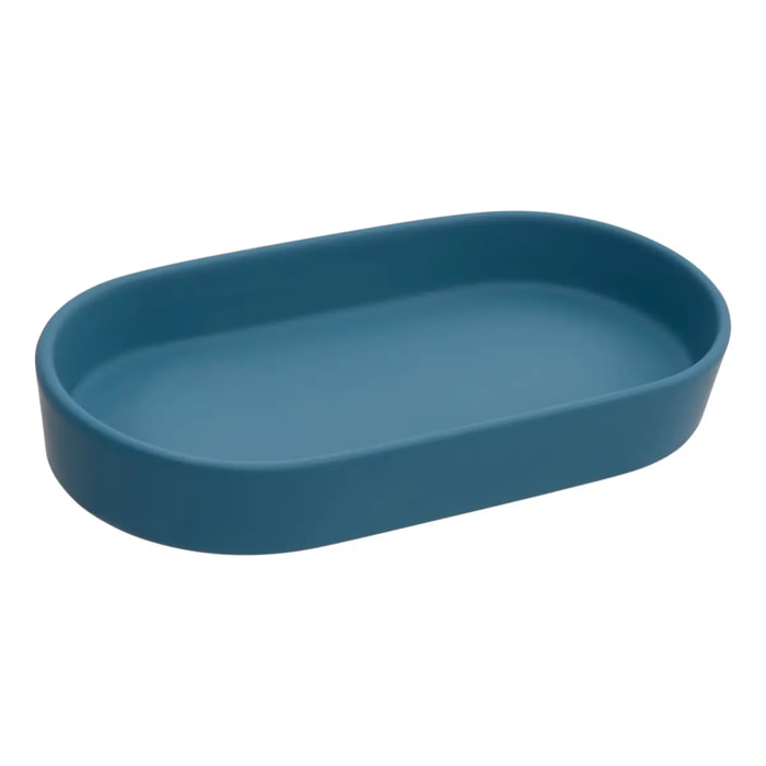 Plateau Colorama ovale 11x19,3cm bleu
