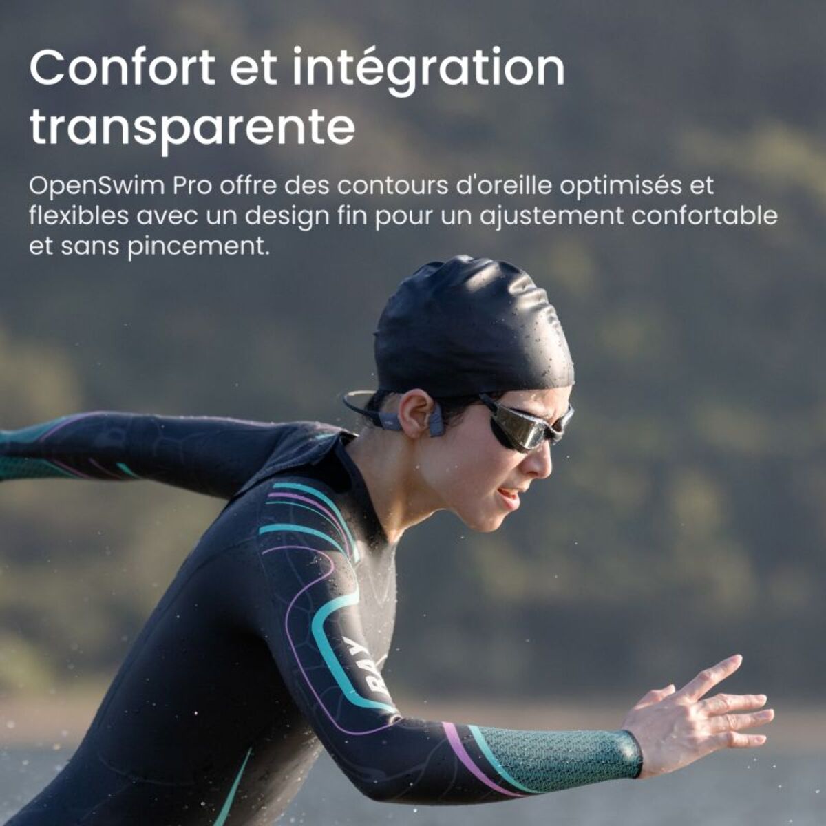 Casque SHOKZ OpenSwim Pro Gris