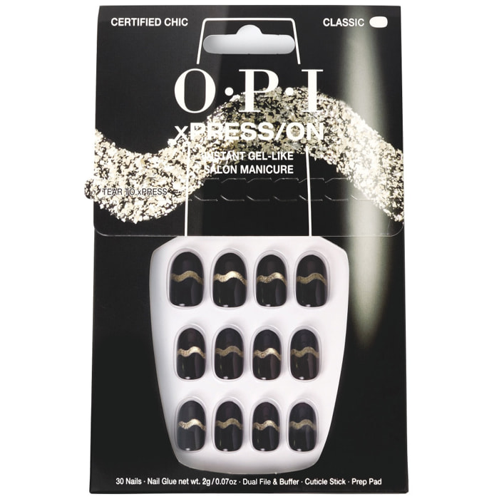 xPRESS-ON - Certified Chic - Faux ongles réutilisables, effet gel - OPI