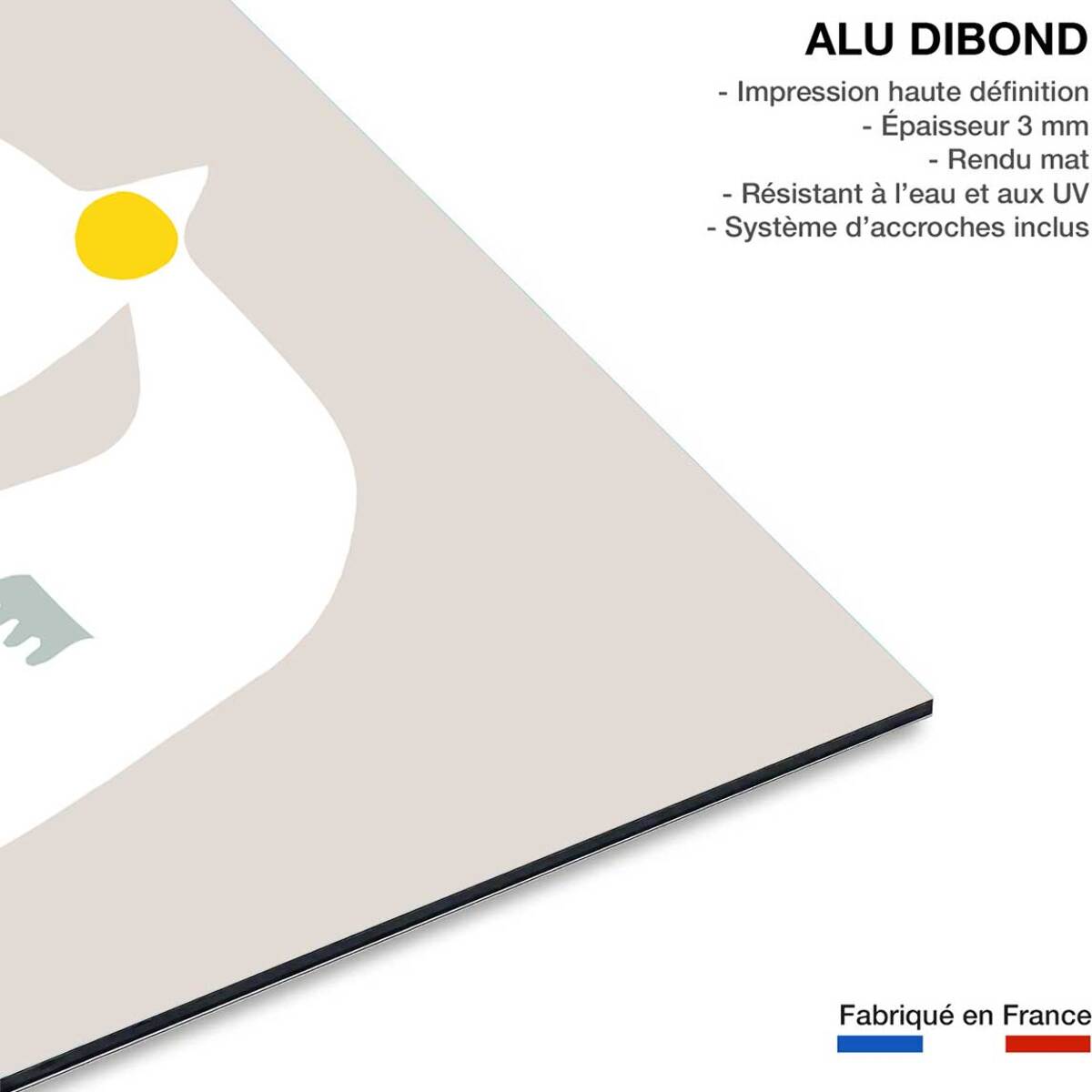 Tableau love birds Tableau alu Dibond