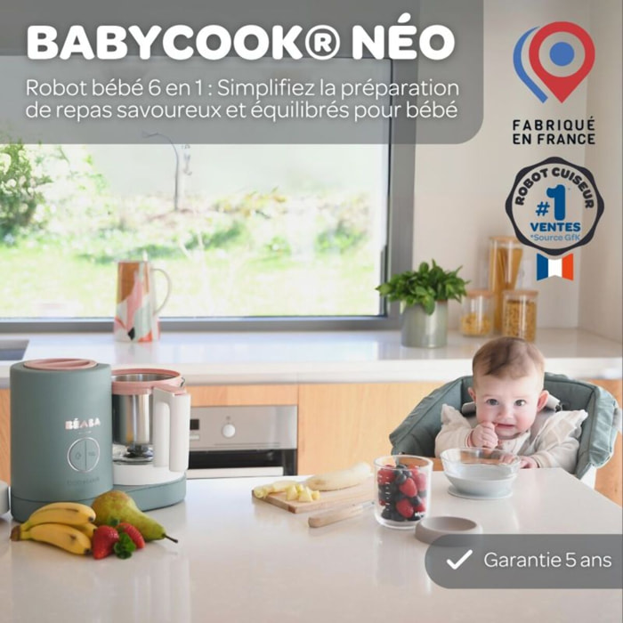 Mixeur Cuiseur Bébé BEABA Babycook neo eucalyptus