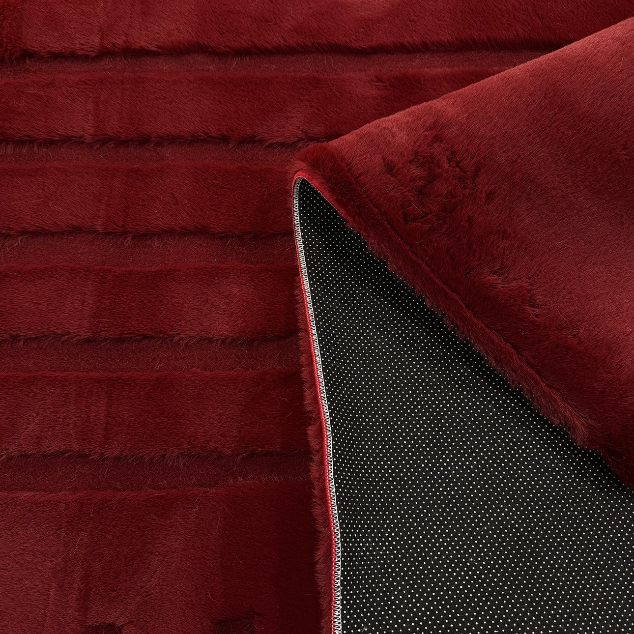 ALASKA - Tapis doux à motif graphique rouge