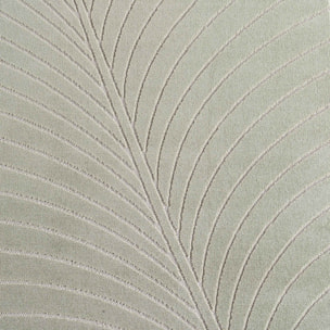 NOVA - Tapis intérieur/extérieur rond vert à motif feuille tropical