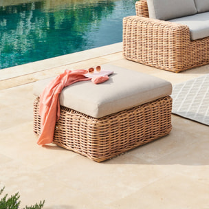 Pouf de jardin Savinia Tahini