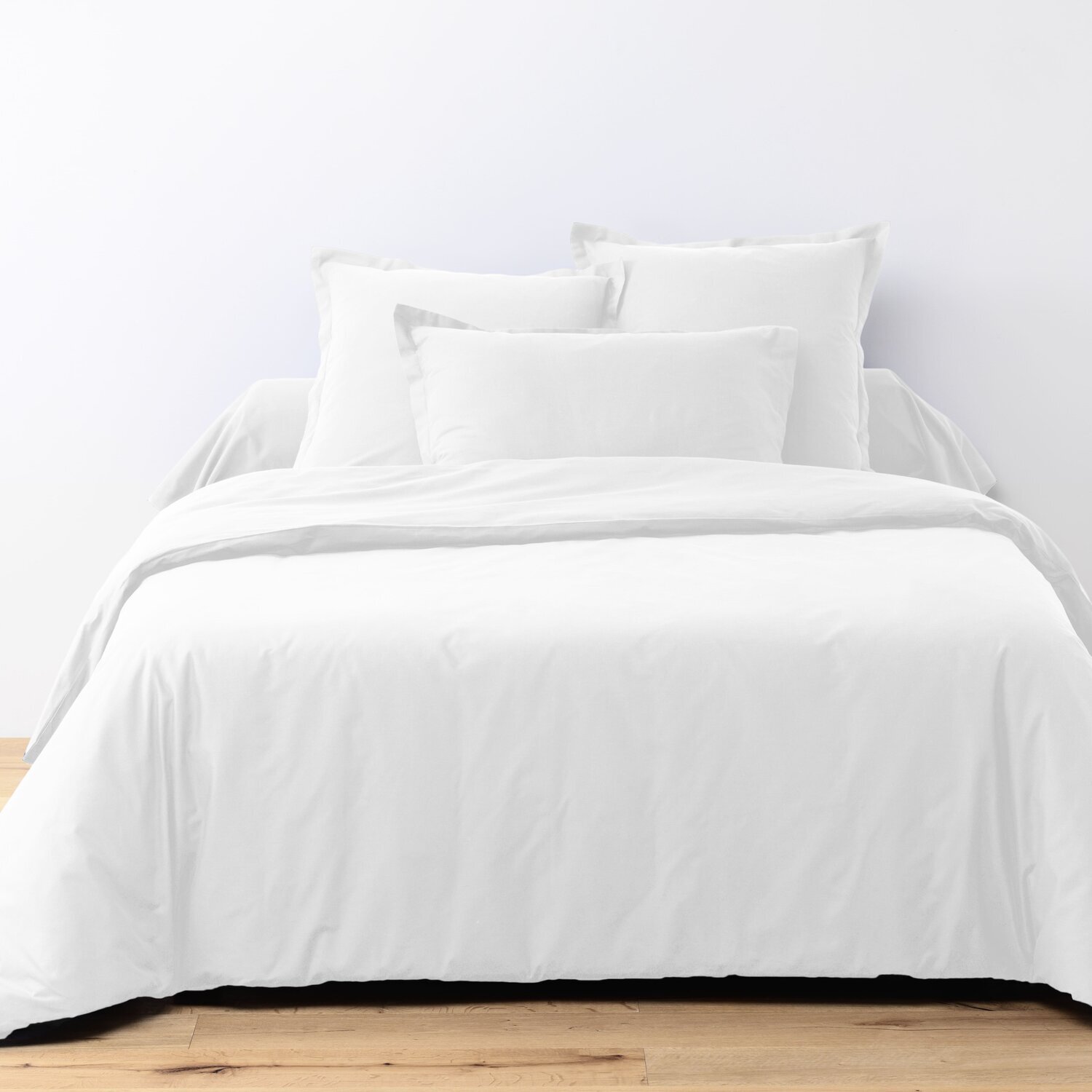 Parure de drap 1 pers 100% coton 57fils + 1 taie blanc