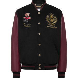 PHILIPP PLEIN Bomber de cuero TEDDY