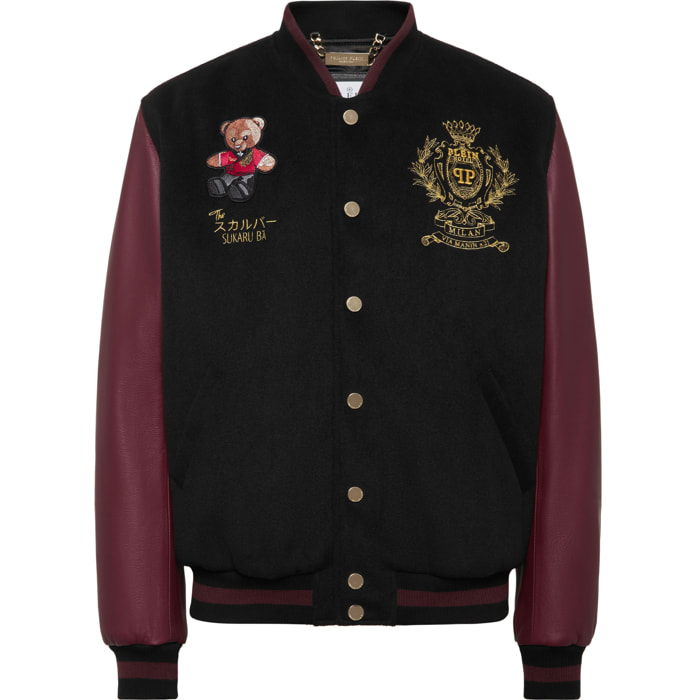 PHILIPP PLEIN Bomber de cuero TEDDY