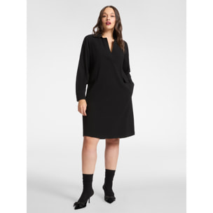 Elena Mirò - Vestido de cady elástico - Negro