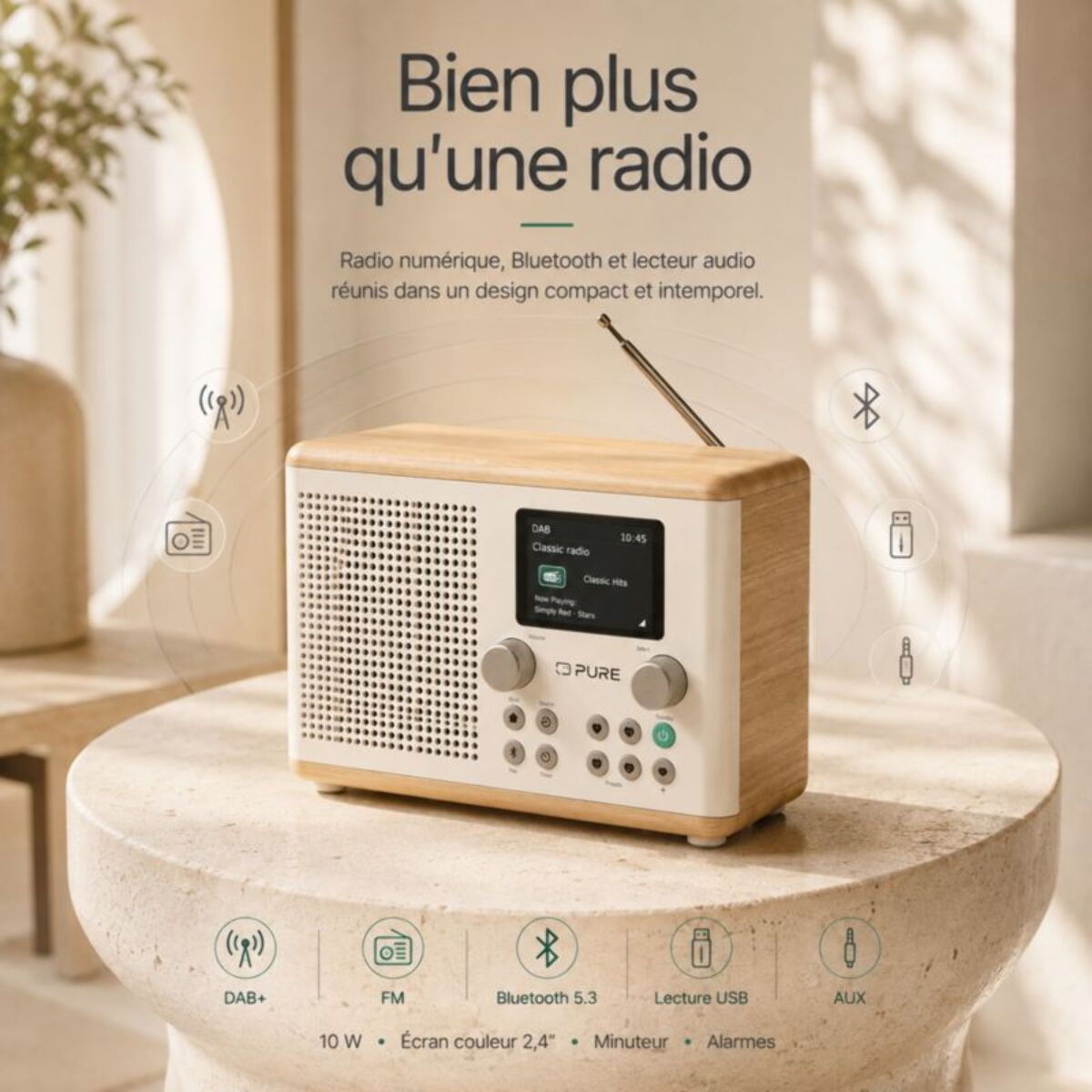 Radio DAB PURE Classic H4 Cotton White