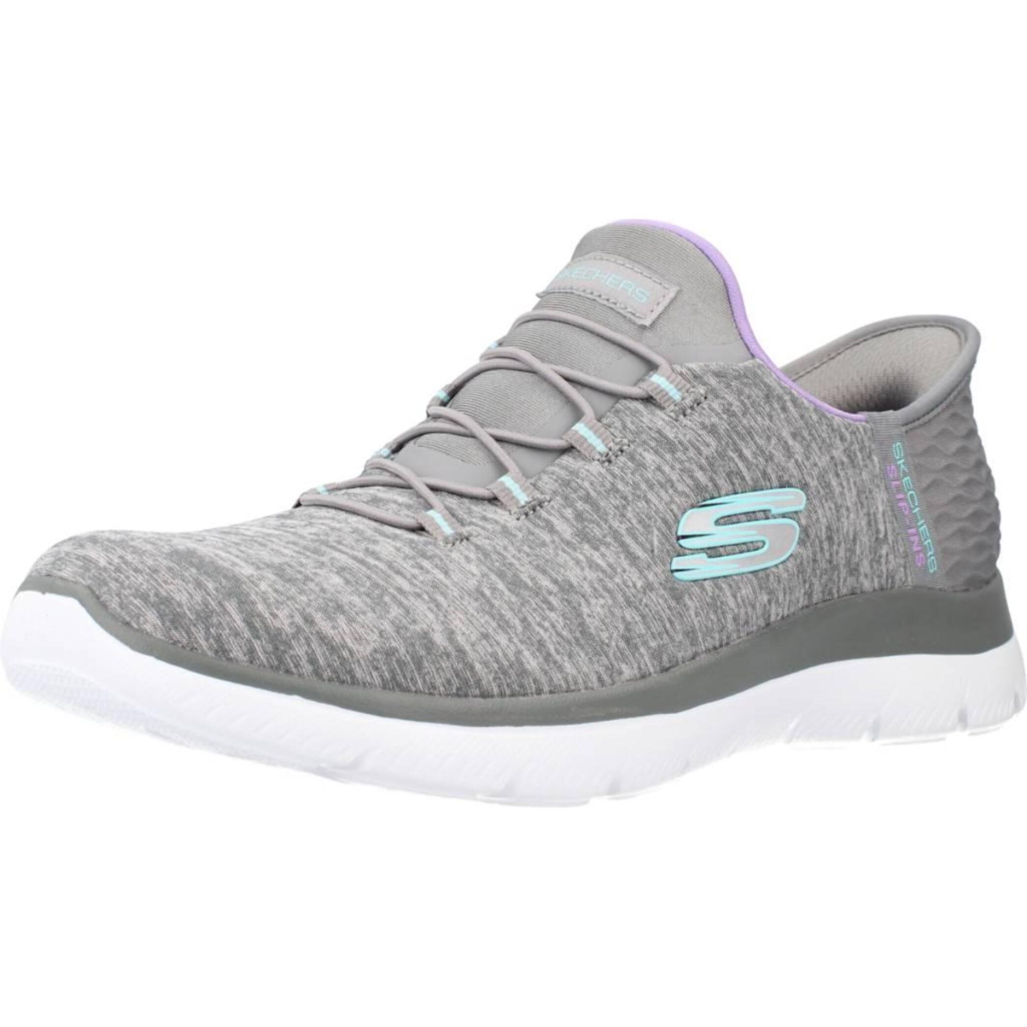Sneakers De  Mujer Slip-ins: Summits- Dazzling Haze Gris