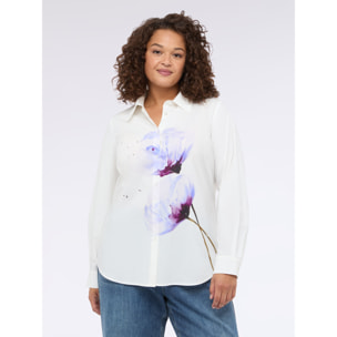 Fiorella Rubino - Camisa con estampado floral - Blanco