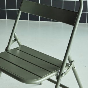 Chaise de jardin pliante acier (lot de 4) AMÉLIA