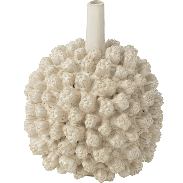 J-Line vase Saki - céramique - blanc - large