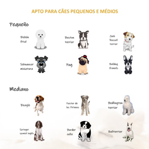 Cama para Perros Gatos de Mimbre Cesta Ratán para Mascotas Medianas Pequeñas con Cojín Lavable y Patas Elevadas de Acero 76x59x32 cm Gris y Blanco