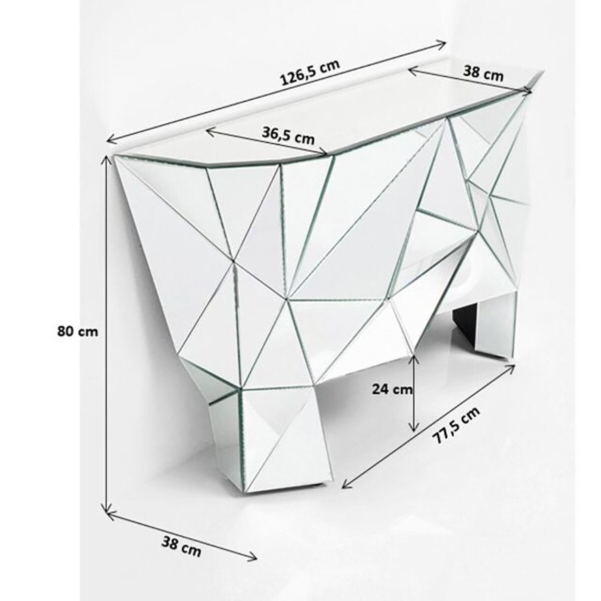 Console Prisma 126x38cm Kare Design