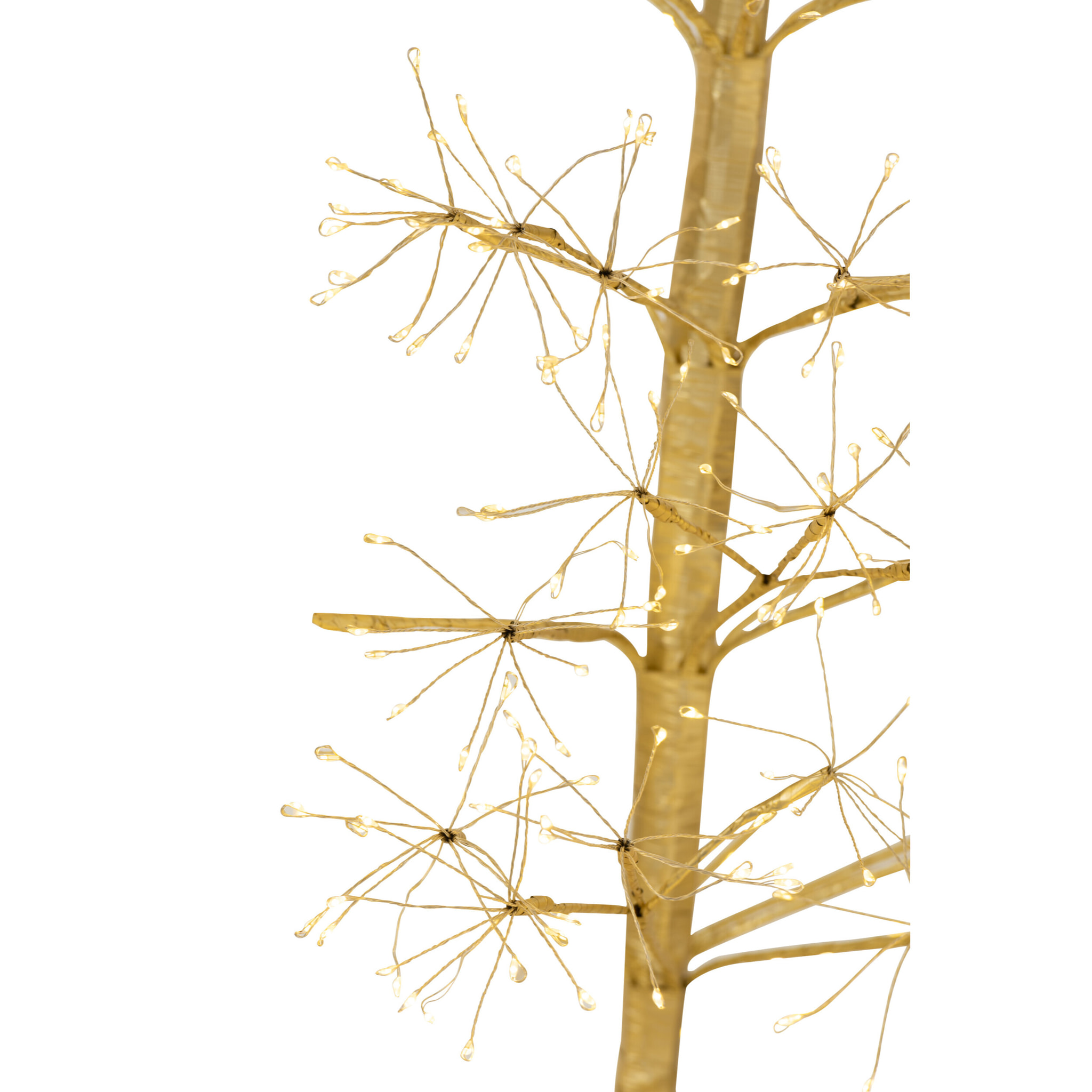 J-Line décoration Arbre - blanc chaud - acier - or - large - LED