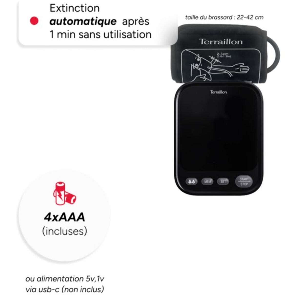 Tensiomètre TERRAILLON Bras TB251