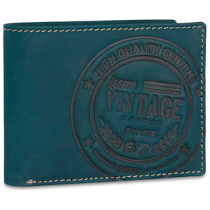 Cartera Hombre Piel Skpat Vintage Azul