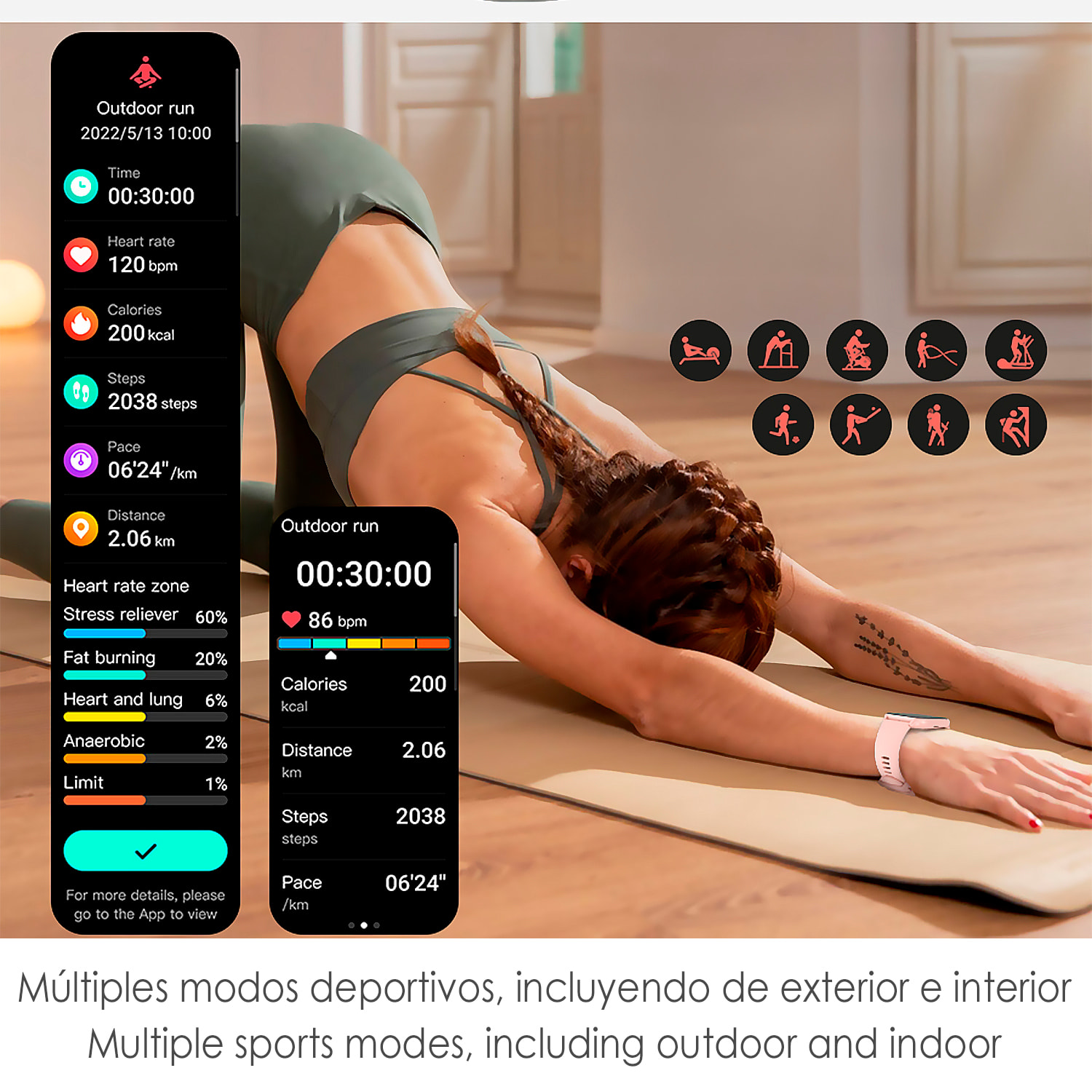 Smartwatch DM60, moltitudine di modalità sportive e misurazioni della salute. Chiamate bluetooth e avvisi di notifiche.
