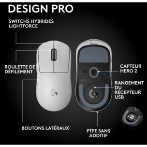 Souris Gamer Sans Fil LOGITECH Pro X Superlight 2 SE Blanche