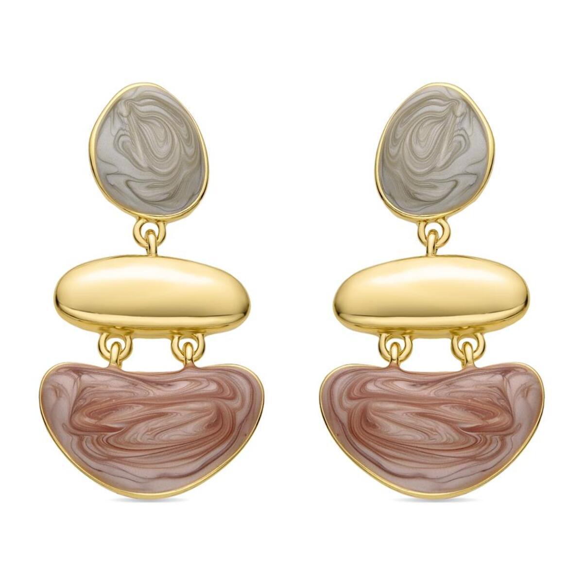 Pendientes Lux by Lux acabadoss en oro amarillo 18K