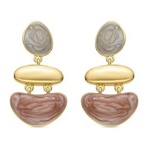 Pendientes Lux by Lux acabadoss en oro amarillo 18K