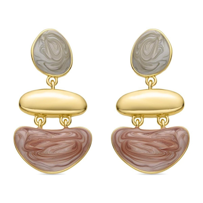 Pendientes Lux by Lux acabadoss en oro amarillo 18K