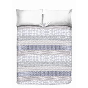 Copriletto di cotone azteco grigio 100% cotone