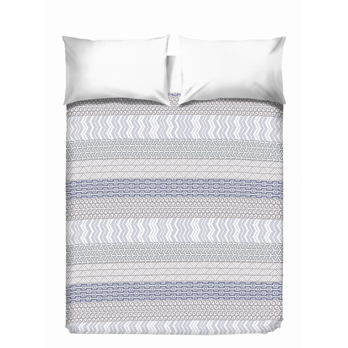Copriletto di cotone azteco grigio 100% cotone