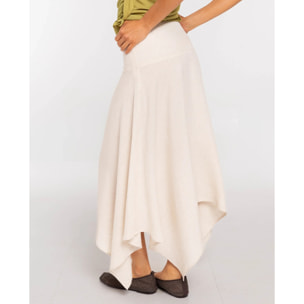 Falda midi con bajo de picos boho