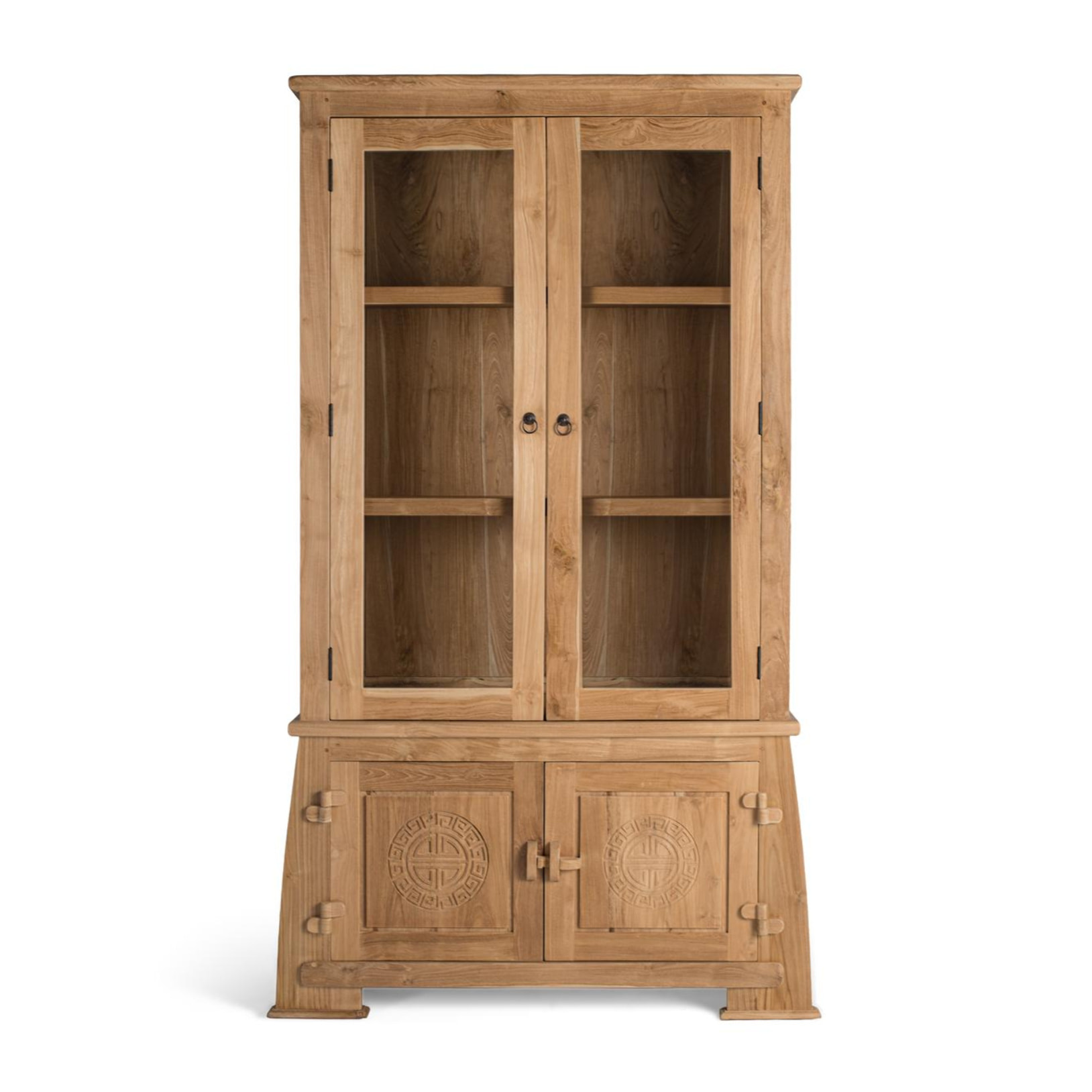 Vitrina de Madera de Teca 109 Cm Estilo Colonial Oriental