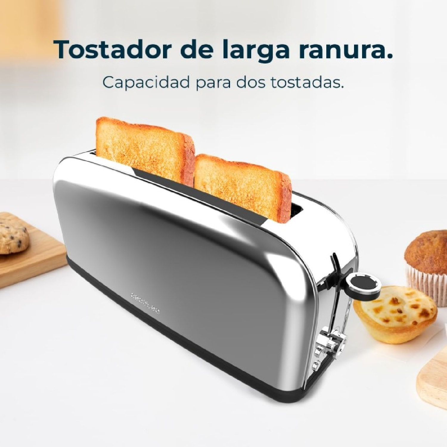 Cecotec Grille-pain vertical Toastin' time 850 Inox Long