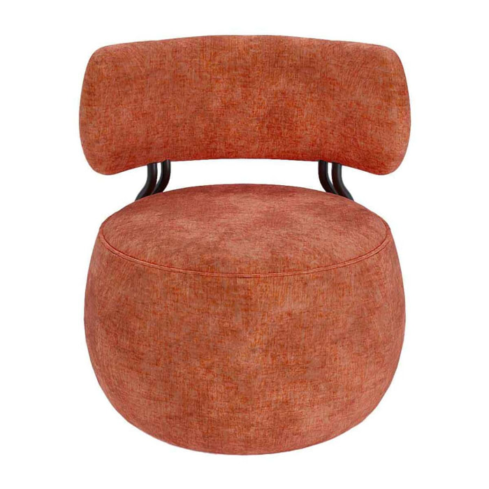 Fauteuil rond en velours
