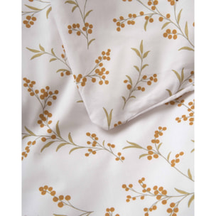 Funda nórdica algodón percal 180 hilos mimosa ocre