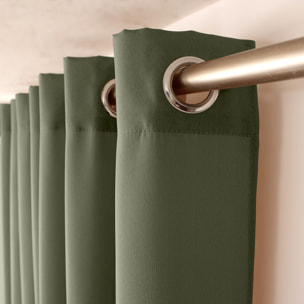Rideau uni à oeillets - Vert