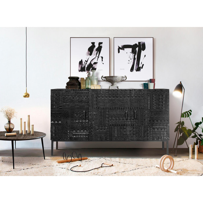 Aparador - Madera de Mango y patas de Hierro - 150x40x85cm