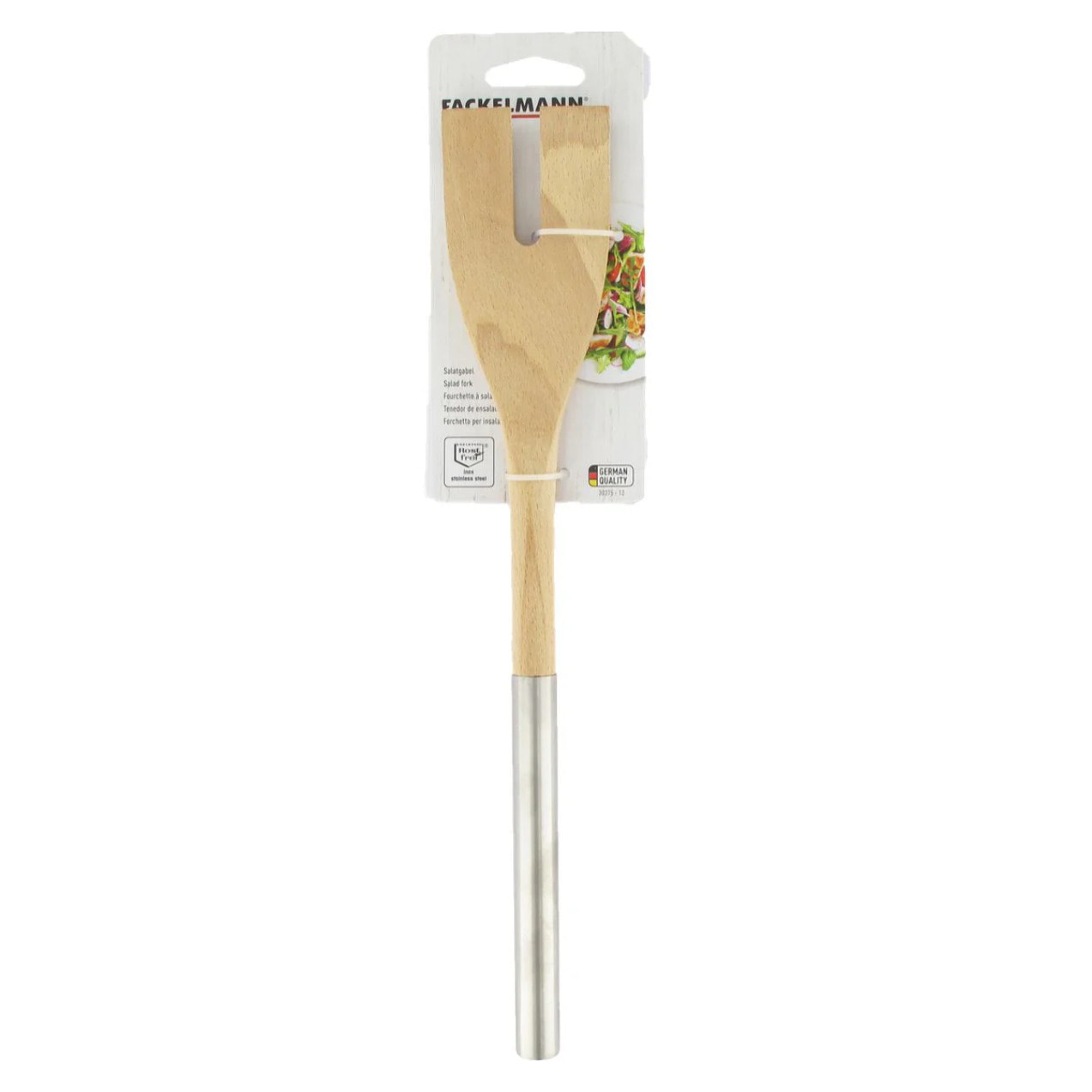 Set de 2 ustensiles de cuisine couverts à salade bois Fackelmann Boisselerie
