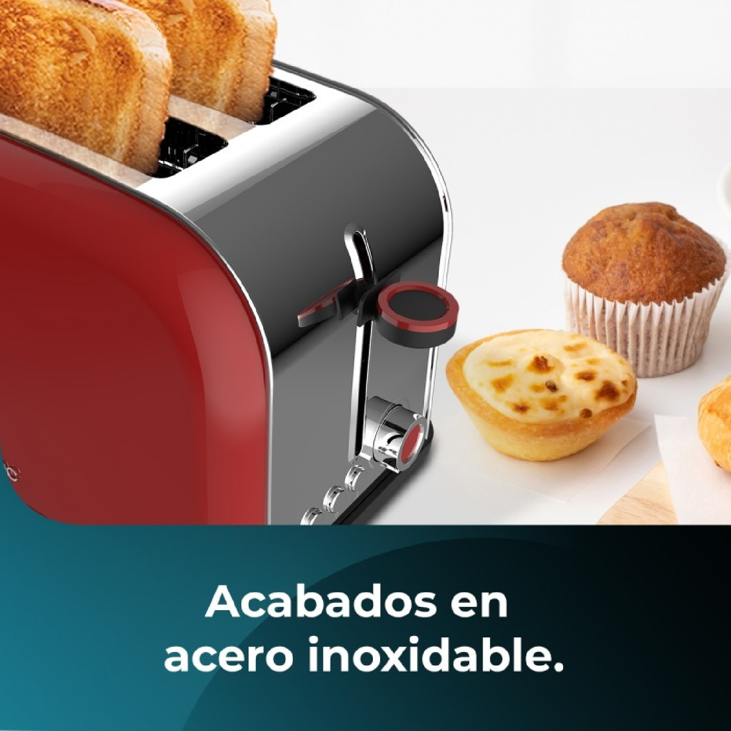 Cecotec Tostador vertical Tostador vertical Toastin' time 850 Red