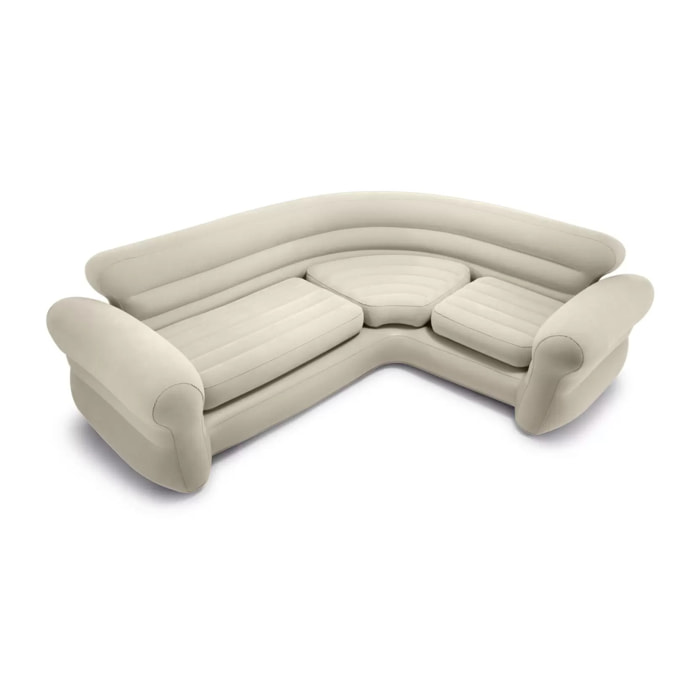 Intex Sofà Angolare Beige, 257x203x76 cm