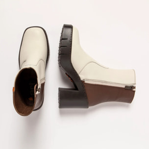 Botines con tacón 1974 NAPPA CREAM-BROWN/BERNA color Cream-brown