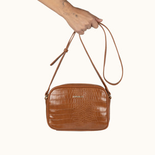 BLOCK CROCO FW25 CROSSBODY CAMERA C/BROWN