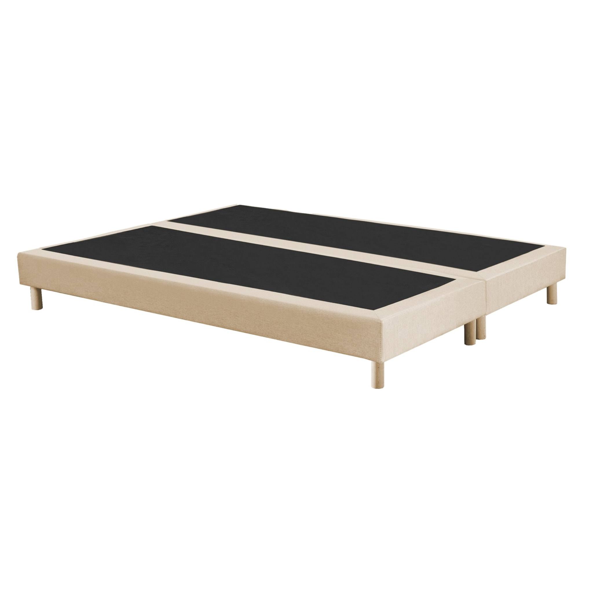 Ensemble matelas ressorts ensachés HÉCATE 2, H26 cm, sommier beige