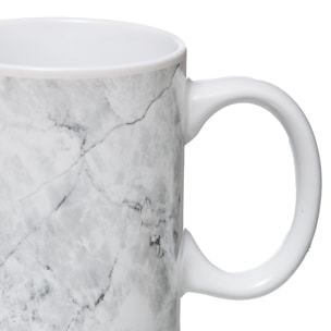 Tasse cracovie marbre blanc m 35cl