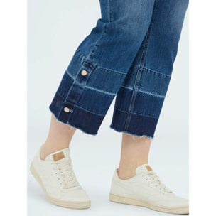 Fiorella Rubino - Jeans Kick Flare con bajo deshilachado - Azul