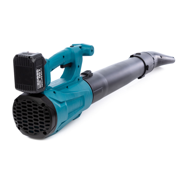 Soffiatore con 22500rpm e 2 batterie da 15000mah. Uscita d'aria di 10 m³/min.