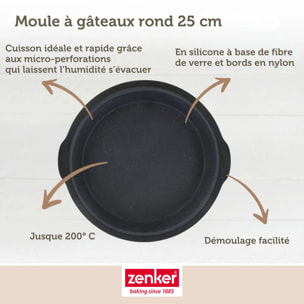 Moule à manqué 25 cm Zenker Silicone fibre de verre